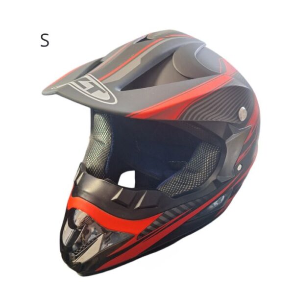 Детска Мото Крос Каска 125 - S - Black / Red Argos