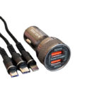 Адаптер за зарядно PG236 с 2 usb порта + кабел - Image 5