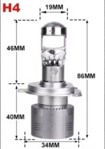 Лед крушки с лупа А80 за фарове Н4 Canbus 12-24V 220W 30000LM 5700К - Image 2